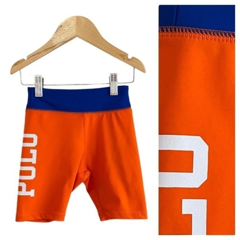 Polo Ralph Lauren Orange Blue Logo Athletic Bike Shorts 5t